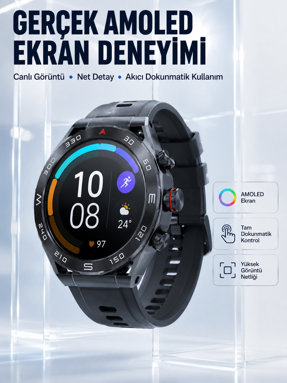 5G Android SIM Kartlı Akıllı Saat Dönebilen HD Kamera AMOLED Ekran GPS Wi-Fi - Bayi Depom 5G Android SIM Kartlı Akıllı Saat Dönebilen HD Kamera AMOLED Ekran GPS Wi-Fi - Bayi Depom