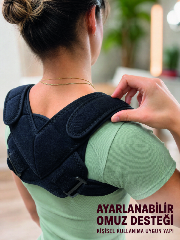 Klavikula Bandajı Köprücük Kemiği Destekli Dik Duruş Aparatı Ayarlanabilir Sırt Desteği - Bayi Depom