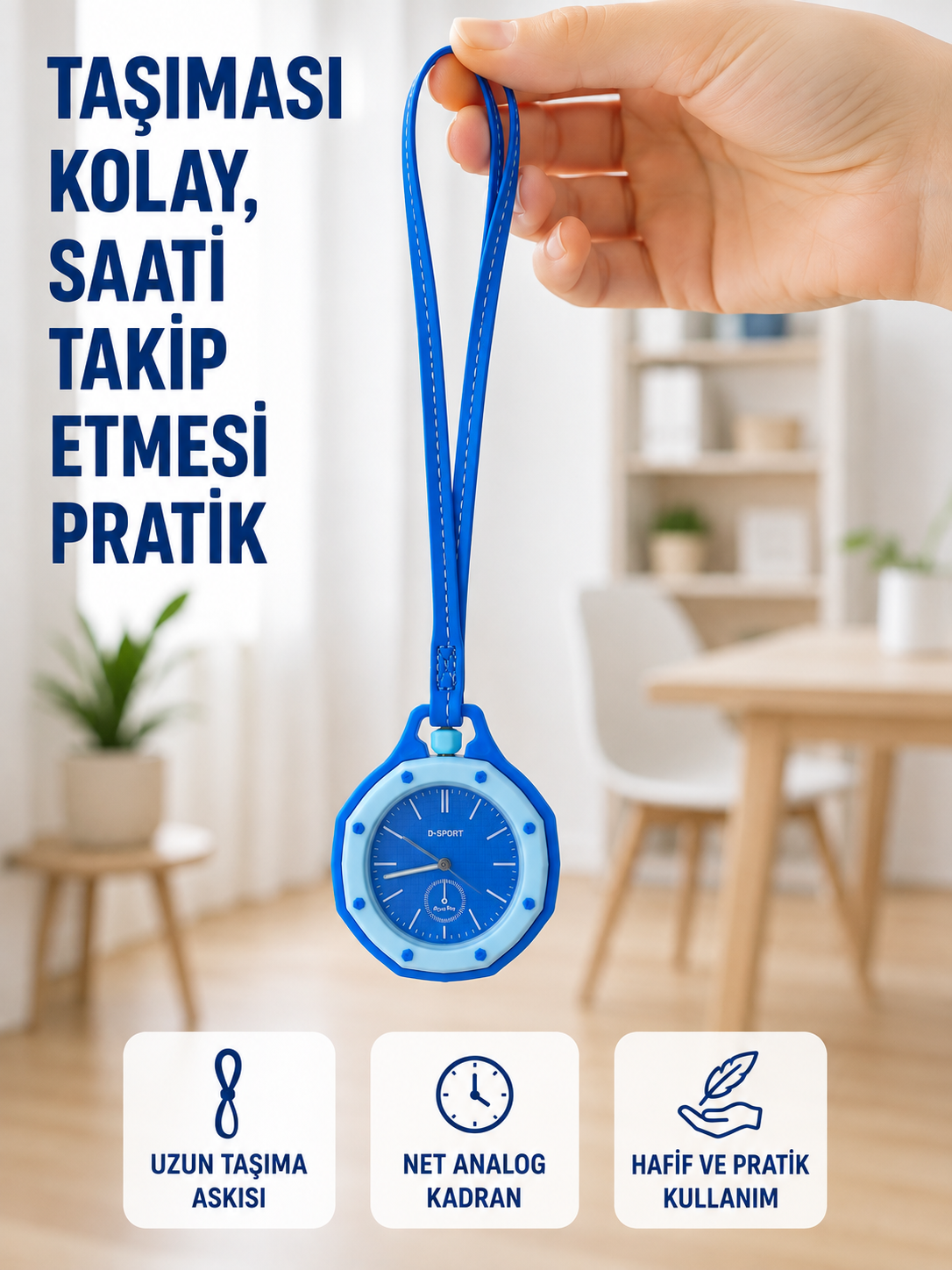 Askılı Analog Çanta Charmı Taşınabilir Saat ve Çanta Aksesuarı Mavi - Bayi Depom Askılı Analog Çanta Charmı Taşınabilir Saat ve Çanta Aksesuarı Mavi - Bayi Depom