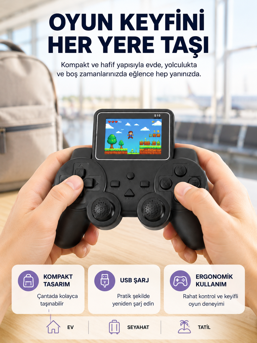 Mini Retro Oyun Konsolu S10 2.8 İnç Ekran Taşınabilir Klasik Atari Yeni Nesil - Bayi Depom Mini Retro Oyun Konsolu S10 2.8 İnç Ekran Taşınabilir Klasik Atari Yeni Nesil - Bayi Depom
