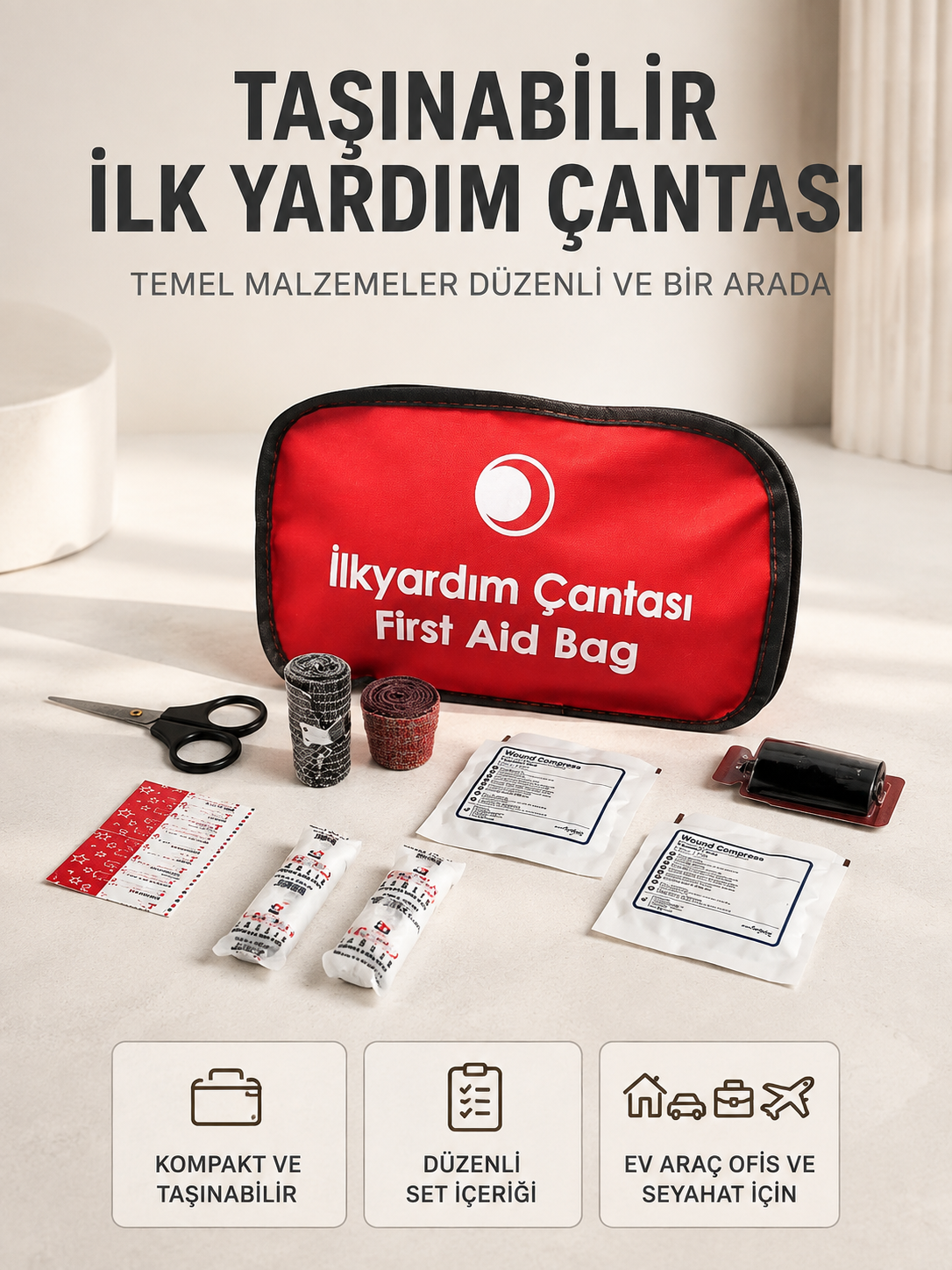 Taşınabilir İlk Yardım Seti Araç Ev Ofis İçin Pratik Çözüm - Bayi Depom Taşınabilir İlk Yardım Seti Araç Ev Ofis İçin Pratik Çözüm - Bayi Depom
