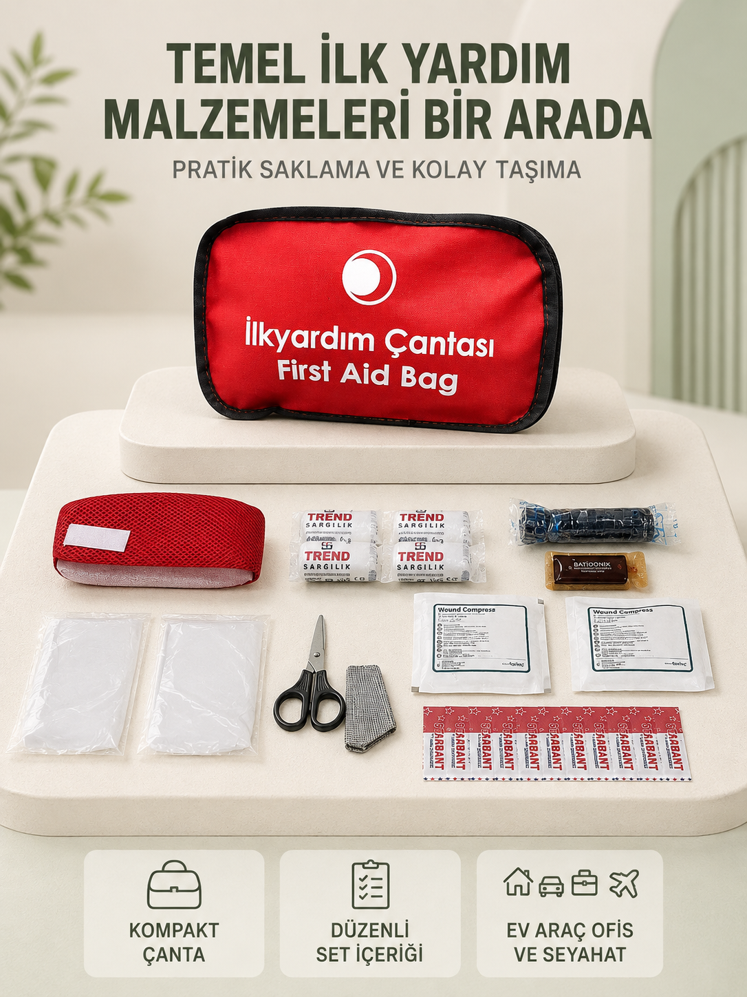 Araç ve Ev İçin İlk Yardım Çantası Acil Set - Bayi Depom Araç ve Ev İçin İlk Yardım Çantası Acil Set - Bayi Depom