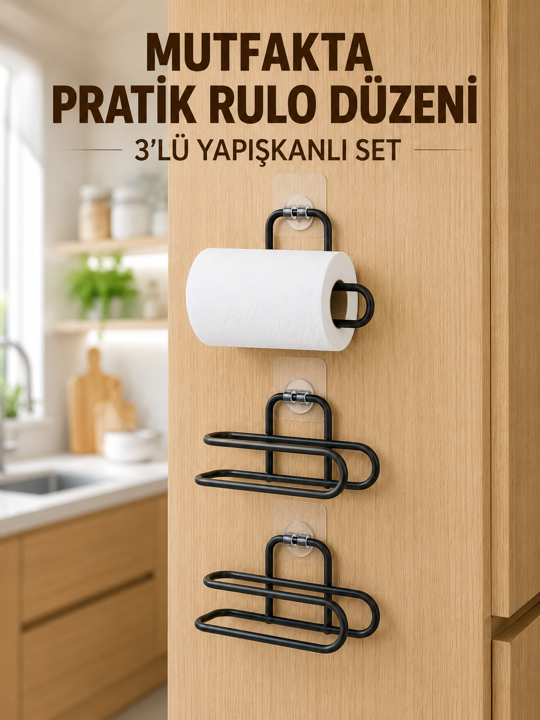 3’lü Yapışkanlı WC Kağıtlığı Siyah Rulo Tutucu Banyo ve Mutfak Kullanımı - Bayi Depom 3’lü Yapışkanlı WC Kağıtlığı Siyah Rulo Tutucu Banyo ve Mutfak Kullanımı - Bayi Depom