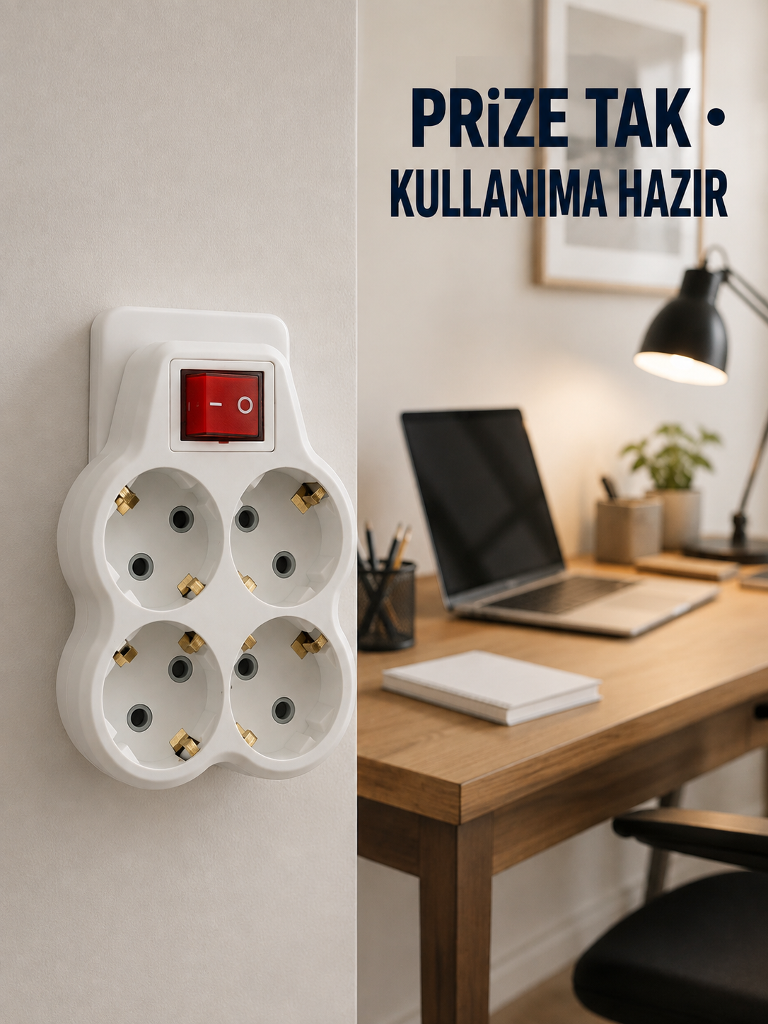 Duvar Priz Çoğaltıcı 4 Çıkışlı Açma Kapama Düğmeli Kablosuz Priz Adaptörü - Bayi Depom Duvar Priz Çoğaltıcı 4 Çıkışlı Açma Kapama Düğmeli Kablosuz Priz Adaptörü - Bayi Depom