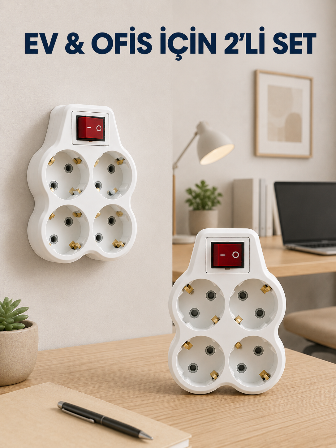 Kablosuz Duvar Tipi Priz Çoğaltıcı 4 Çıkışlı Anahtarlı 2 Adet Avantajlı Set - Bayi Depom Kablosuz Duvar Tipi Priz Çoğaltıcı 4 Çıkışlı Anahtarlı 2 Adet Avantajlı Set - Bayi Depom