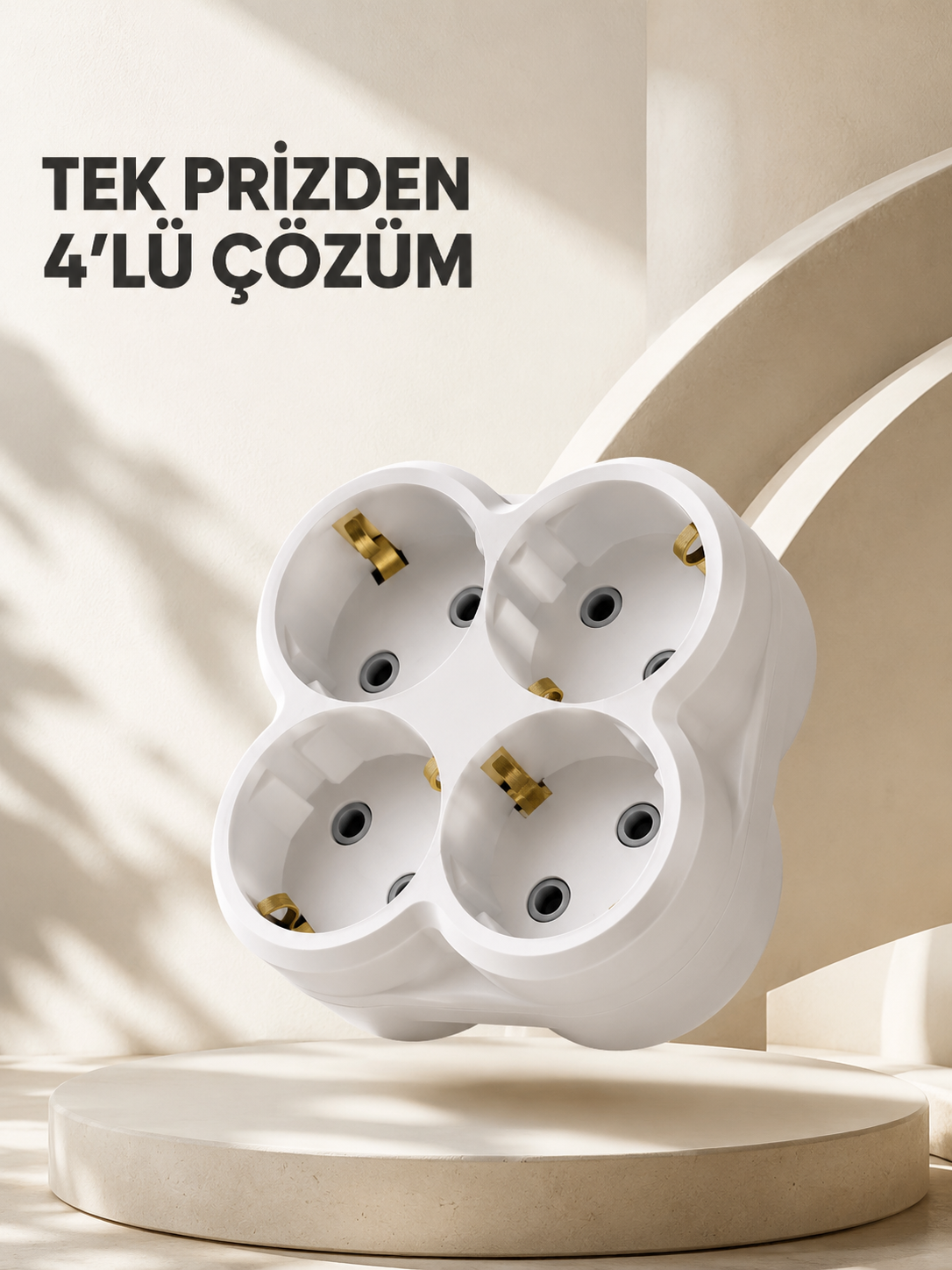 Kompakt 4’lü Priz Adaptörü Ev Ofis İçin Kablosuz Priz Çoğaltma Aparatı - Bayi Depom Kompakt 4’lü Priz Adaptörü Ev Ofis İçin Kablosuz Priz Çoğaltma Aparatı - Bayi Depom