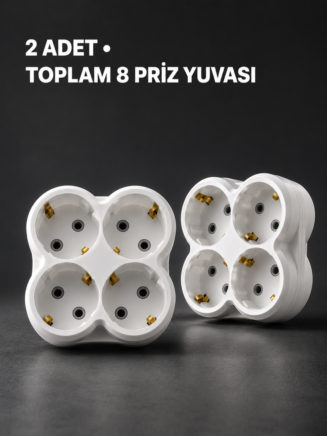 Duvar Tipi 4 Çıkışlı Priz Çoğaltıcı Kablosuz Kompakt Tasarım 2 Adet - Bayi Depom Duvar Tipi 4 Çıkışlı Priz Çoğaltıcı Kablosuz Kompakt Tasarım 2 Adet - Bayi Depom