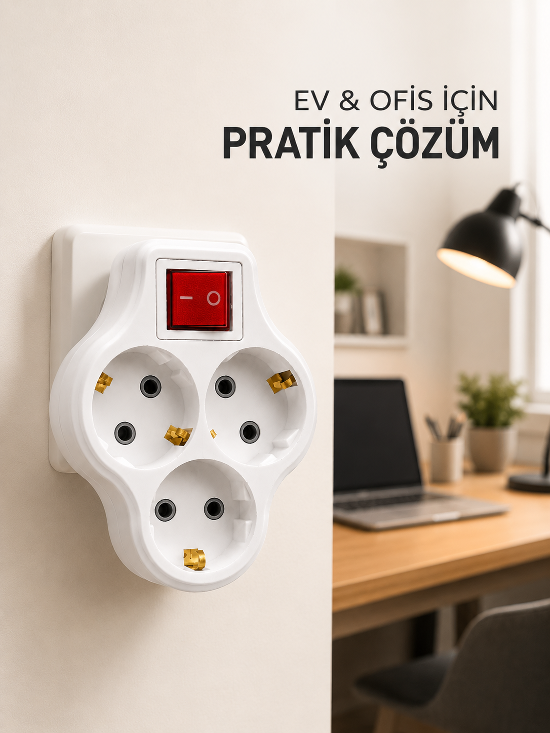 Kablosuz Priz Çoğaltıcı 3 Çıkışlı Anahtarlı Kompakt Duvar Tipi Çoklayıcı - Bayi Depom Kablosuz Priz Çoğaltıcı 3 Çıkışlı Anahtarlı Kompakt Duvar Tipi Çoklayıcı - Bayi Depom