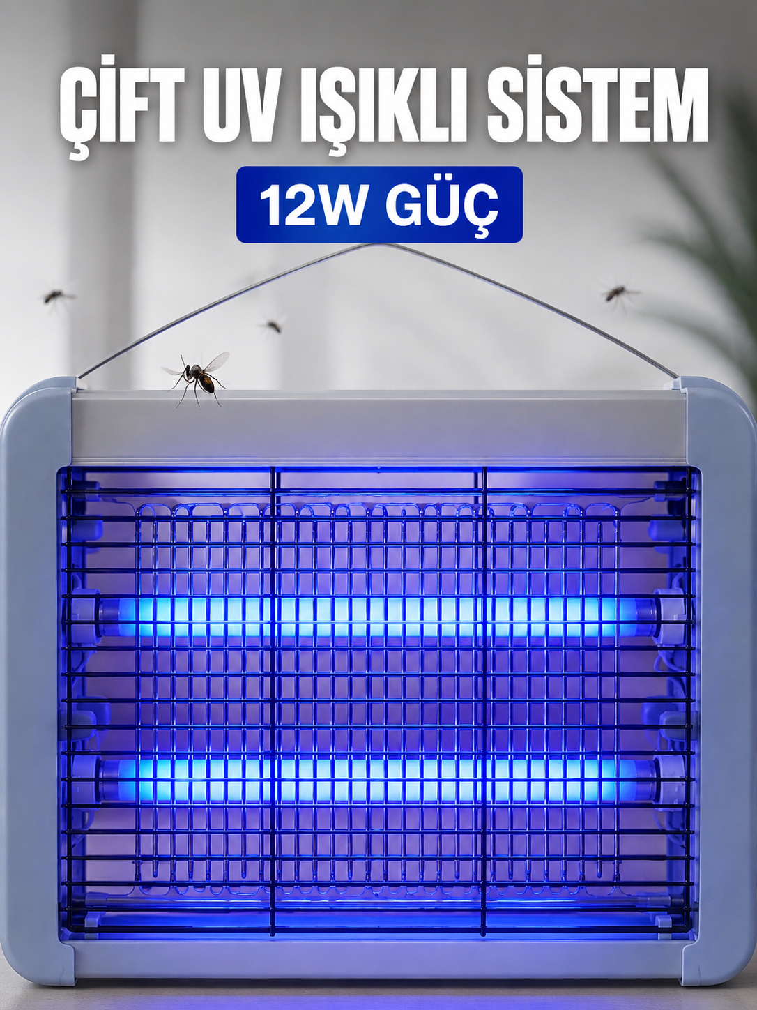 Elektrikli Sinek ve Sivrisinek Öldürücü 12W Çift UV Işıklı Böcek Lambası - Bayi Depom Elektrikli Sinek ve Sivrisinek Öldürücü 12W Çift UV Işıklı Böcek Lambası - Bayi Depom