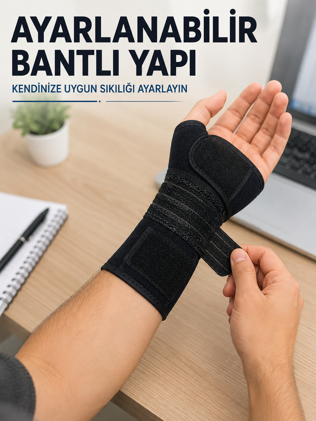 Metal Destekli El Bilek Ateli Ayarlanabilir Bantlı Bileklik Başparmak Açık - Bayi Depom Metal Destekli El Bilek Ateli Ayarlanabilir Bantlı Bileklik Başparmak Açık - Bayi Depom