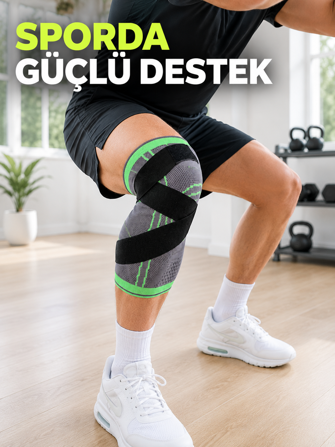 Örme Sporcu Dizliği Ayarlanabilir Çapraz Destek Bantlı Esnek Diz Koruyucu - Bayi Depom Örme Sporcu Dizliği Ayarlanabilir Çapraz Destek Bantlı Esnek Diz Koruyucu - Bayi Depom
