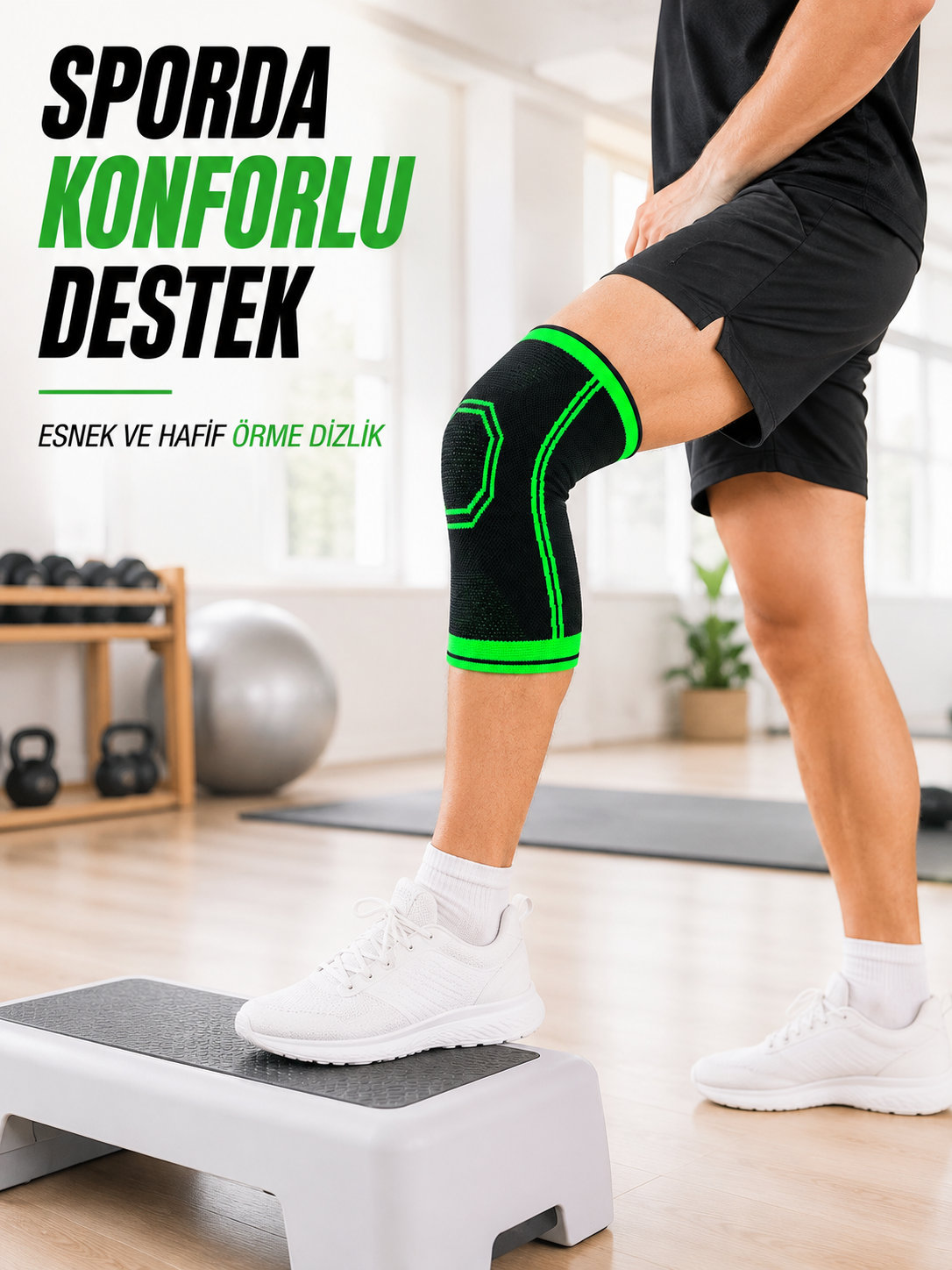 Diz Destekleyici Örme Dizlik Esnek Nefes Alabilen Spor Fitness Yürüyüş Dizliği - Bayi Depom Diz Destekleyici Örme Dizlik Esnek Nefes Alabilen Spor Fitness Yürüyüş Dizliği - Bayi Depom