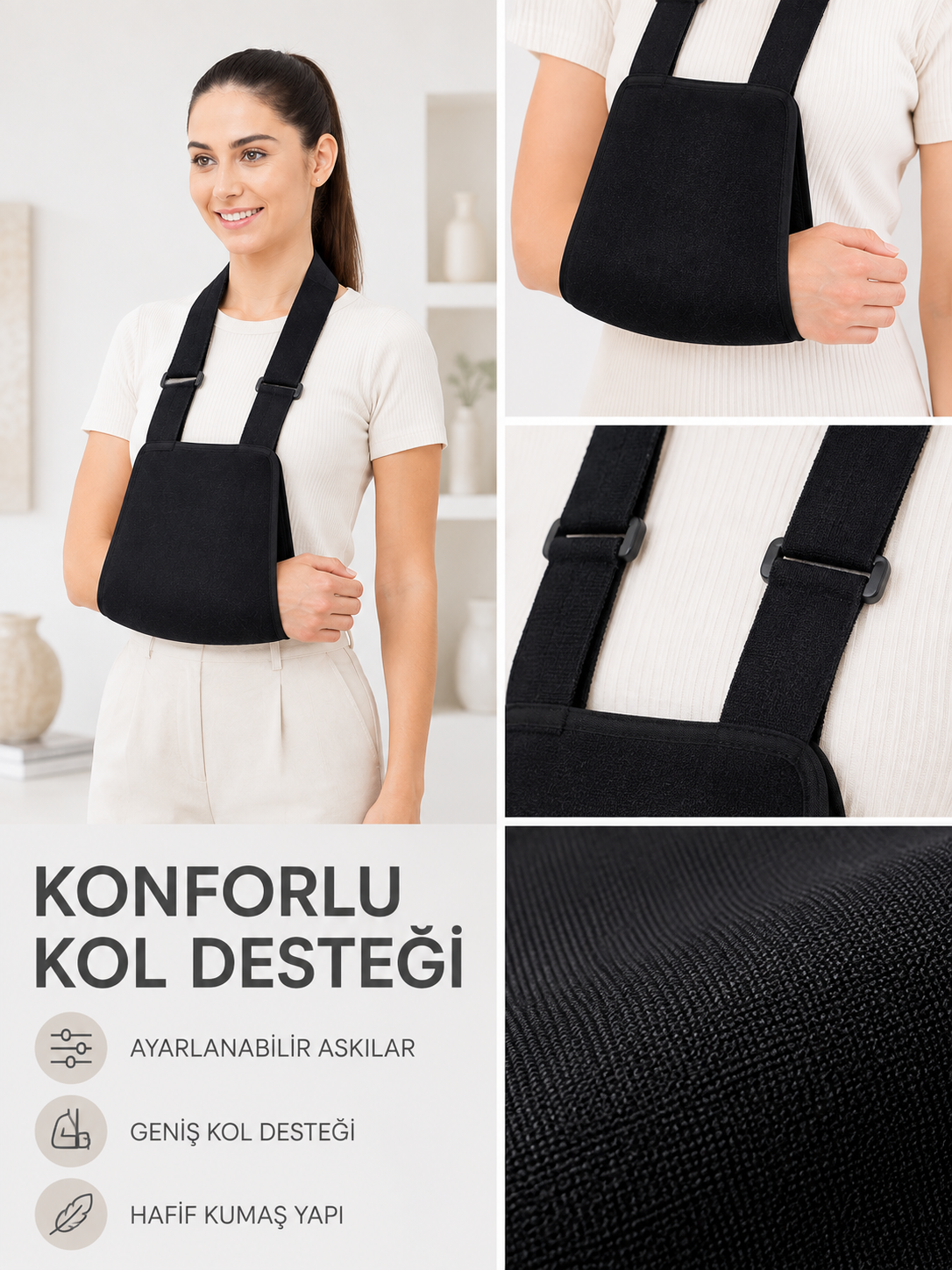 Pratik Kol Askısı Ayarlanabilir Kol Destekleyici Omuz ve Kol Askısı - Bayi Depom Pratik Kol Askısı Ayarlanabilir Kol Destekleyici Omuz ve Kol Askısı - Bayi Depom