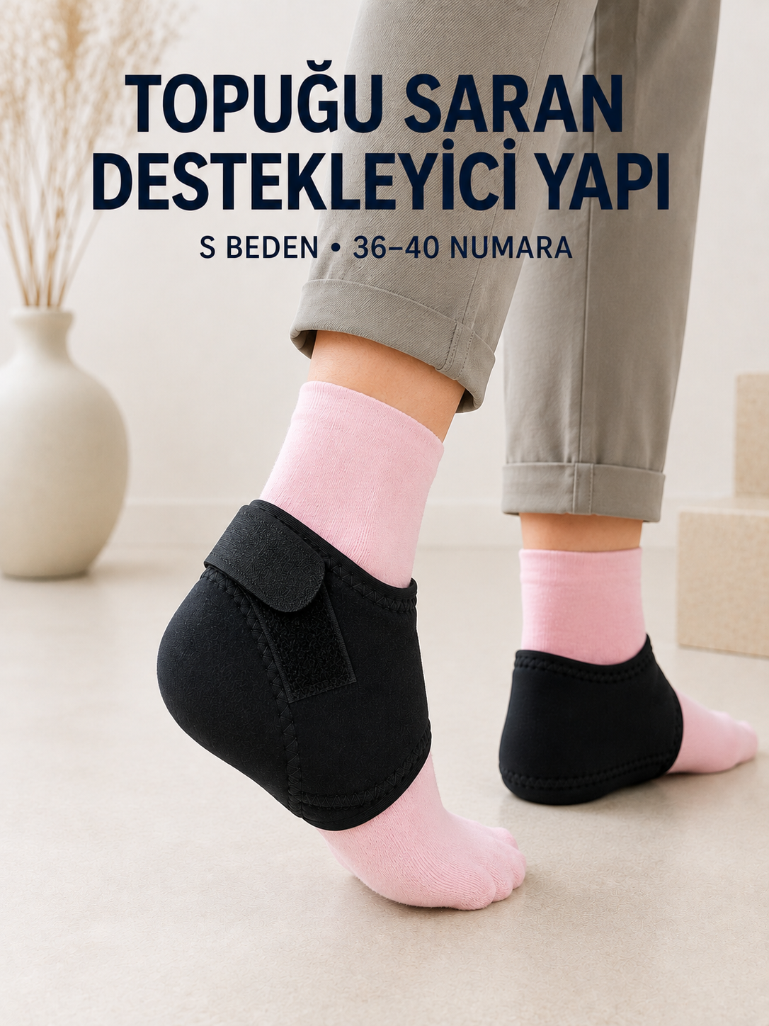 Topuk Destek Çorabı S Beden 36-40 Ayarlanabilir Cırtlı Günlük Kullanım - Bayi Depom Topuk Destek Çorabı S Beden 36-40 Ayarlanabilir Cırtlı Günlük Kullanım - Bayi Depom