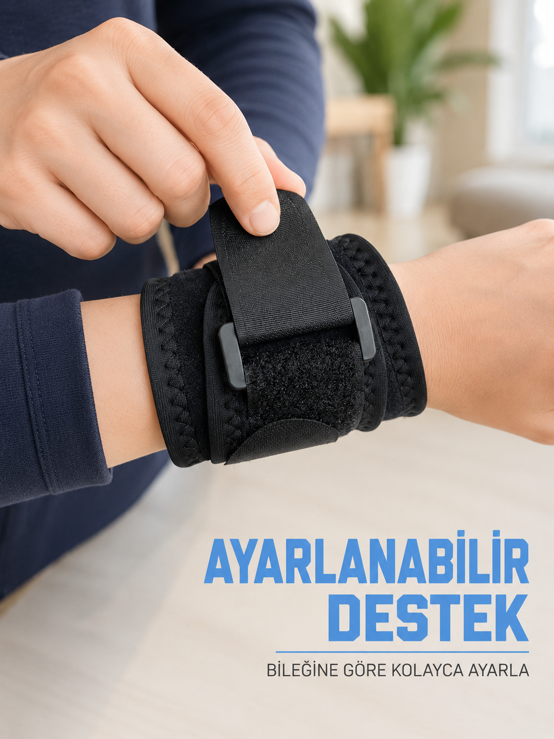 Bilek Destekliği Ayarlanabilir Çift Bantlı Cırtlı Sporcu Bilekliği - Bayi Depom Bilek Destekliği Ayarlanabilir Çift Bantlı Cırtlı Sporcu Bilekliği - Bayi Depom