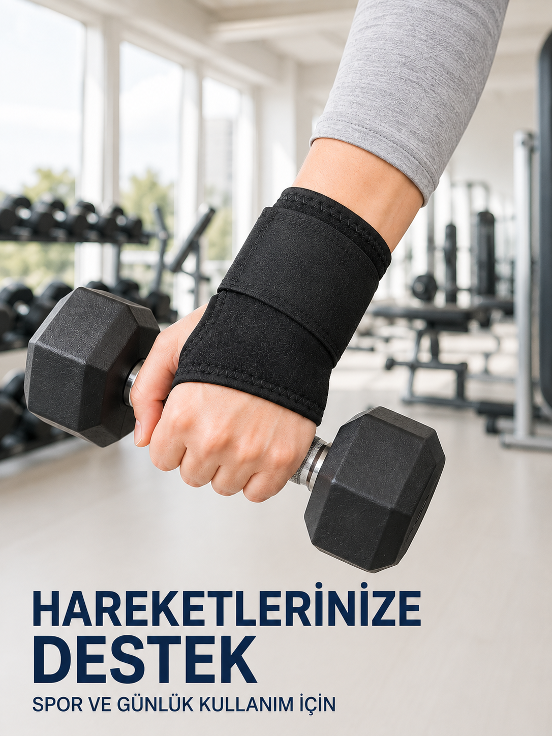 Başparmak Geçişli El Bilek Desteği Ayarlanabilir Cırtlı Bileklik Bandajı Siyah - Bayi Depom Başparmak Geçişli El Bilek Desteği Ayarlanabilir Cırtlı Bileklik Bandajı Siyah - Bayi Depom