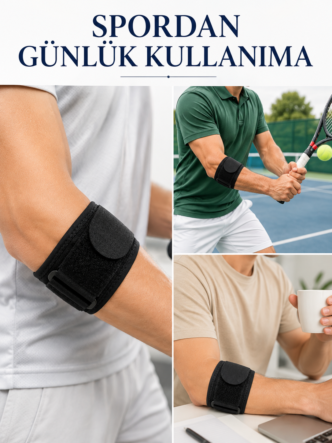 Epikondilit Bandajı Ayarlanabilir Tenisçi ve Golfçü Dirseği Destek Bandı - Bayi Depom Epikondilit Bandajı Ayarlanabilir Tenisçi ve Golfçü Dirseği Destek Bandı - Bayi Depom