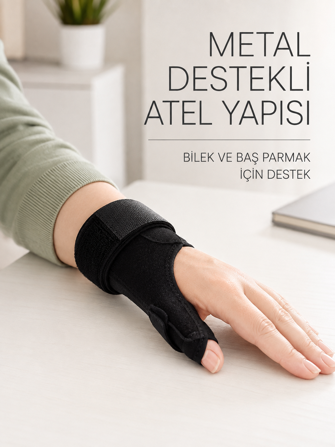 De Quervain El Bilekliği Başparmak ve Bilek Destekli Metal Atel - Bayi Depom De Quervain El Bilekliği Başparmak ve Bilek Destekli Metal Atel - Bayi Depom