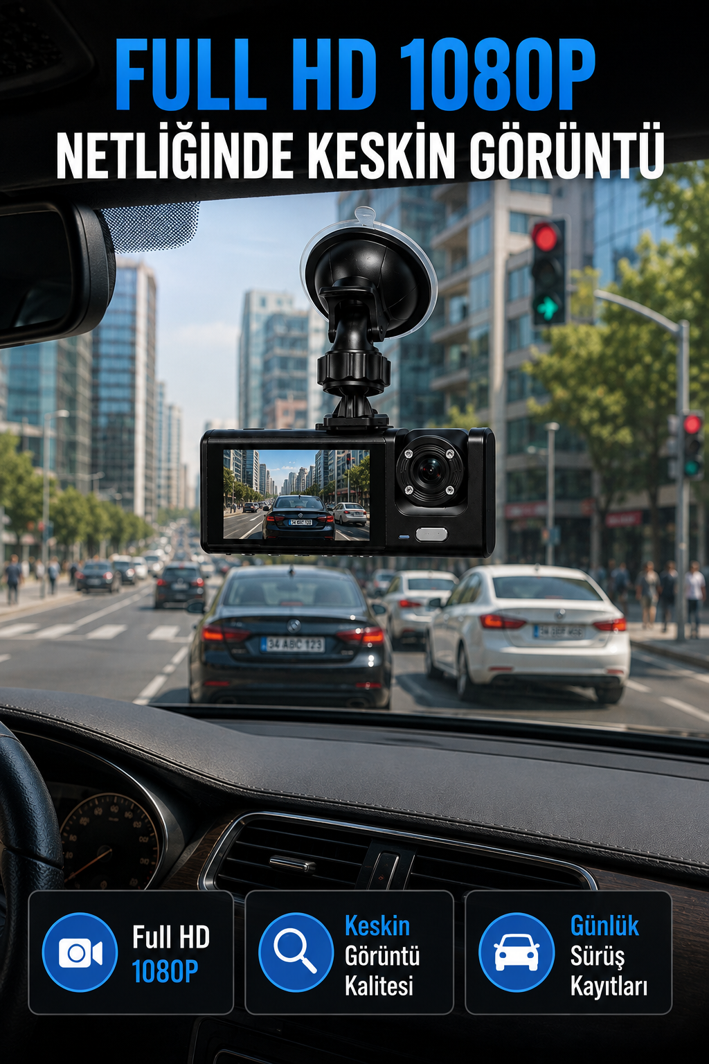 Araç İçi Kayıt Kamerası 1080P Full HD WiFi Destekli Ön ve Arka Kameralı Araç Kamerası - Bayi Depom Araç İçi Kayıt Kamerası 1080P Full HD WiFi Destekli Ön ve Arka Kameralı Araç Kamerası - Bayi Depom