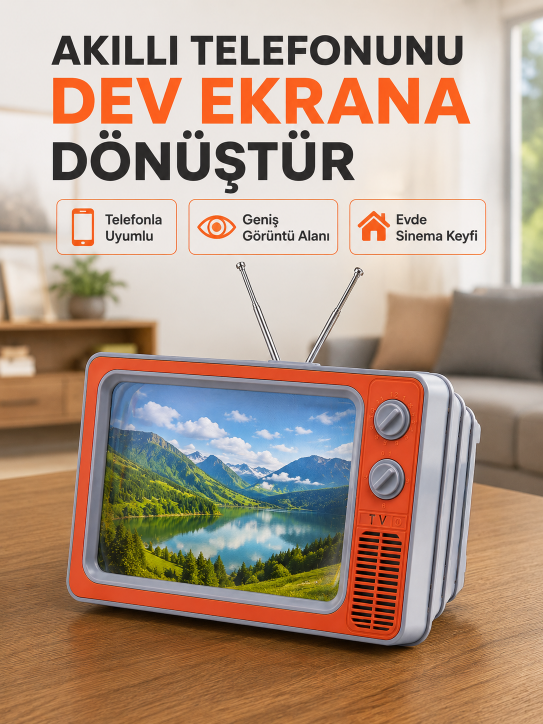 Retro TV Telefon Ekran Büyütücü 12'' HD Görüntü Büyütme Standlı Katlanabilir Telefon Tutucu - Bayi Depom Retro TV Telefon Ekran Büyütücü 12'' HD Görüntü Büyütme Standlı Katlanabilir Telefon Tutucu - Bayi Depom