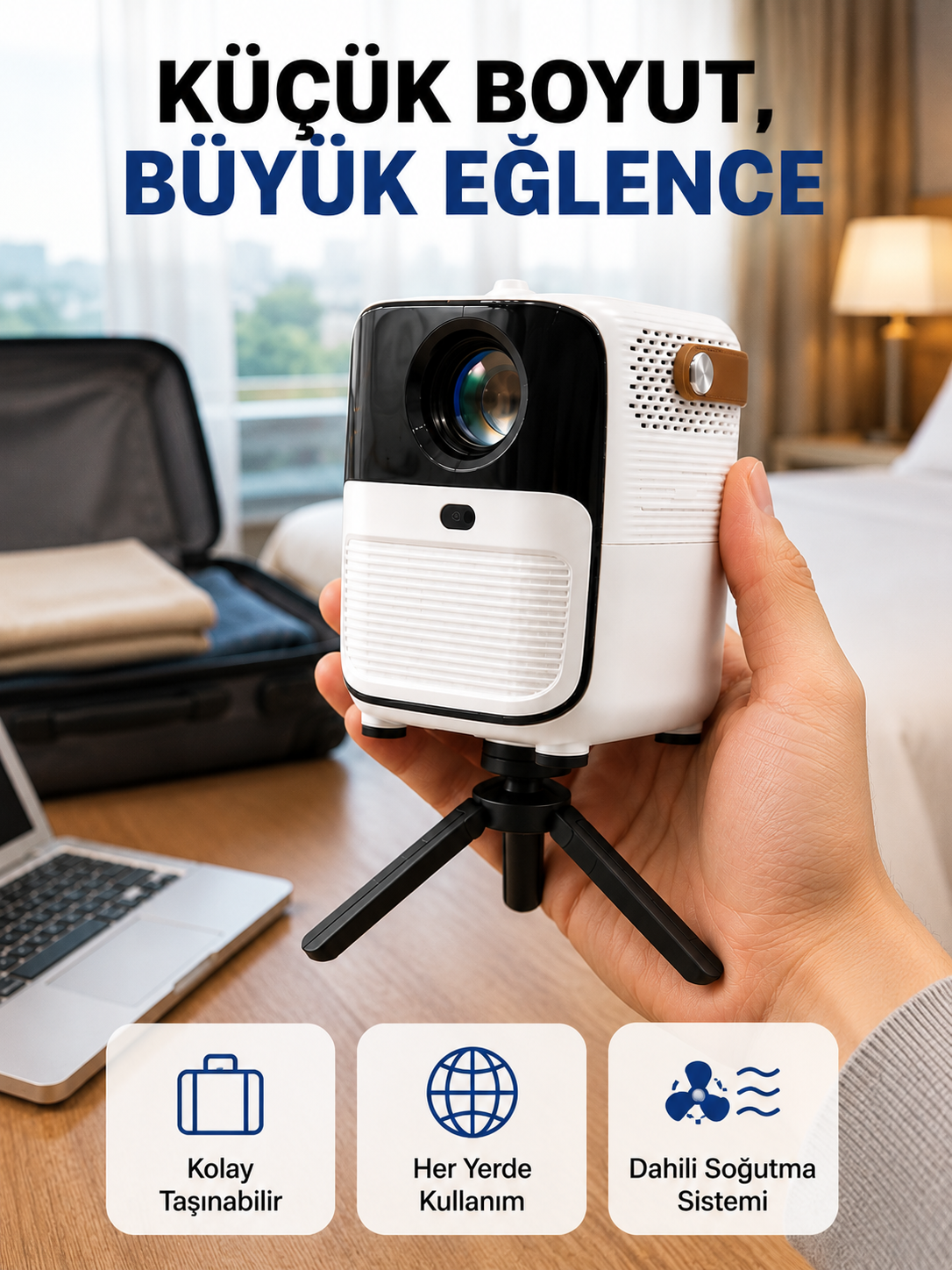 Ultra HD Çözünürlüklü Taşınabilir Projektör – 1920x1080 Piksel Görüntü Kalitesi Yeni Nesil - Bayi Depom Ultra HD Çözünürlüklü Taşınabilir Projektör – 1920x1080 Piksel Görüntü Kalitesi Yeni Nesil - Bayi Depom