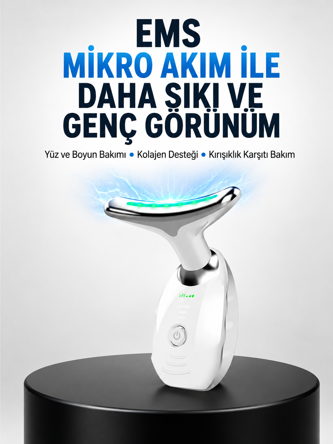 Kablosuz Şarjlı Yüz Masaj Cihazı | Cilt Yenileyici ve Nem Dengeleyici - Bayi Depom Kablosuz Şarjlı Yüz Masaj Cihazı | Cilt Yenileyici ve Nem Dengeleyici - Bayi Depom