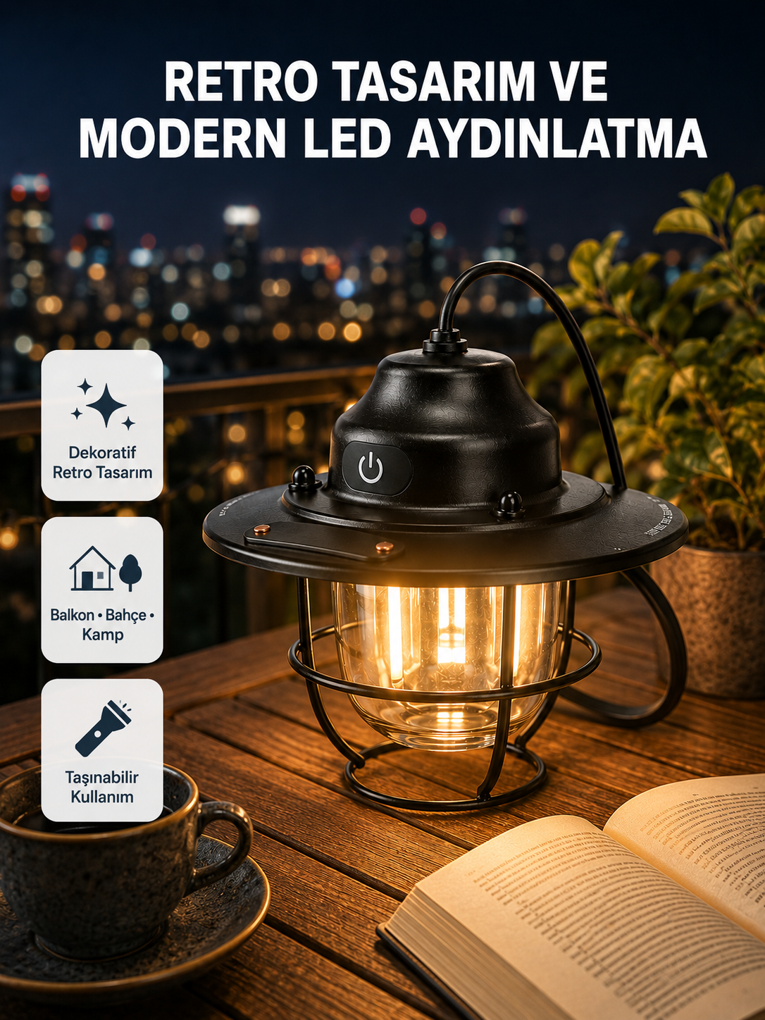 Retro Kamp Lambası Su Geçirmez Taşınabilir Gece Işığı Uzun Pil Ömürlü - Bayi Depom Retro Kamp Lambası Su Geçirmez Taşınabilir Gece Işığı Uzun Pil Ömürlü - Bayi Depom
