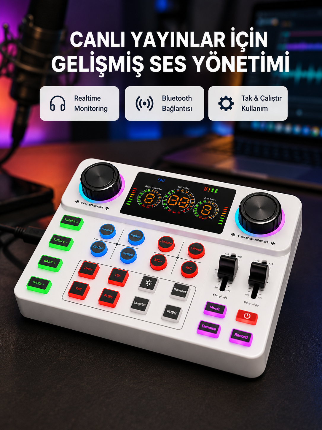 Podcast Karaoke ve Sosyal Medya Yayınları İçin Ses Kartı - Bayi Depom Podcast Karaoke ve Sosyal Medya Yayınları İçin Ses Kartı - Bayi Depom