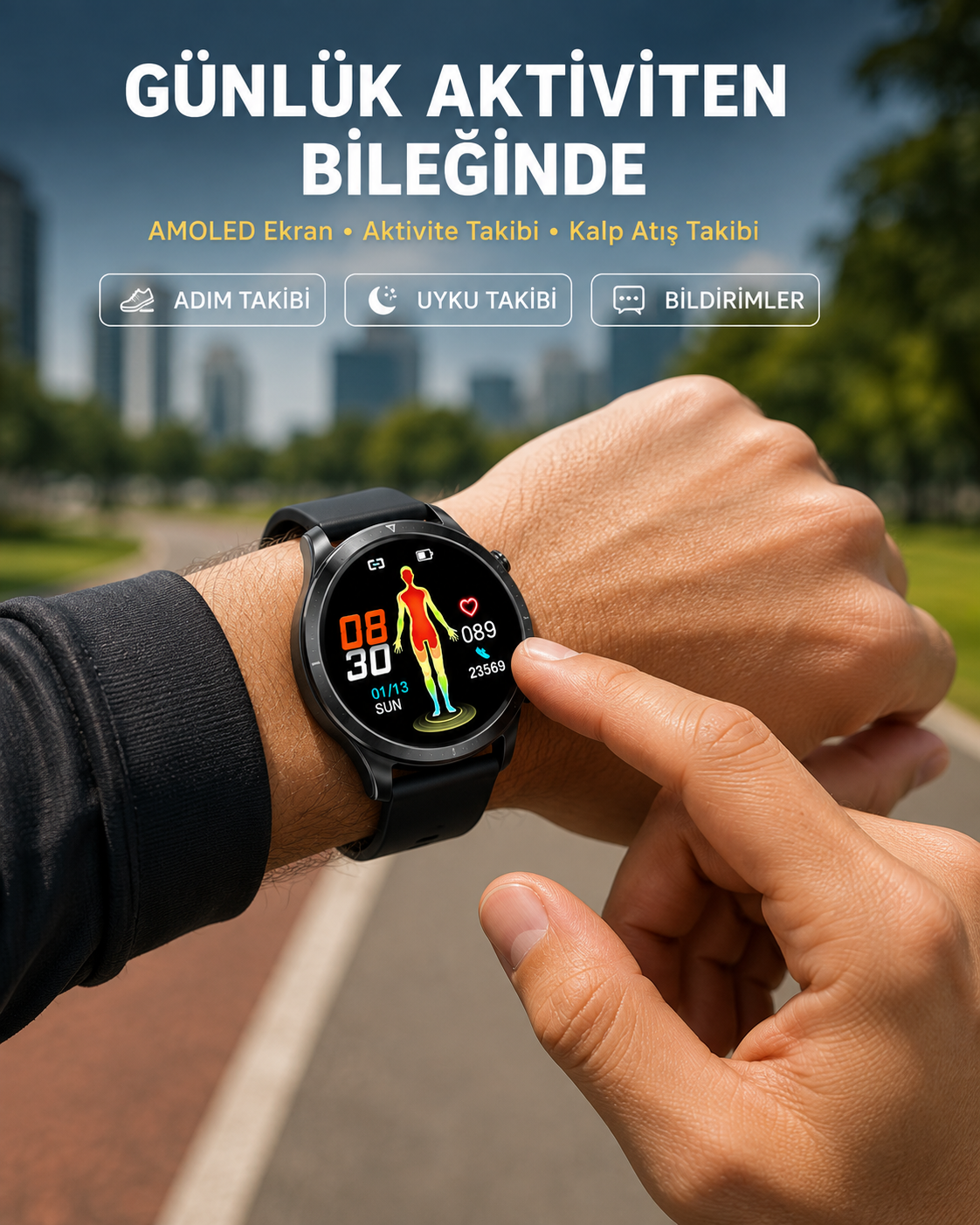 3 Kordonlu AMOLED Akıllı Saat – Sağlık Takipli - Bayi Depom 3 Kordonlu AMOLED Akıllı Saat – Sağlık Takipli - Bayi Depom