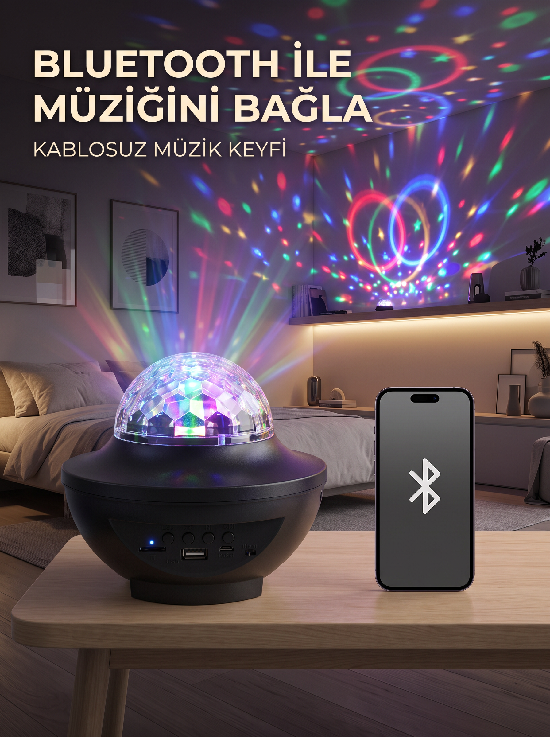 Bluetooth RGB Parti Işığı Hoparlörlü Disko Lambası MP3 USB ve Hafıza Kartı Destekli - Bayi Depom Bluetooth RGB Parti Işığı Hoparlörlü Disko Lambası MP3 USB ve Hafıza Kartı Destekli - Bayi Depom