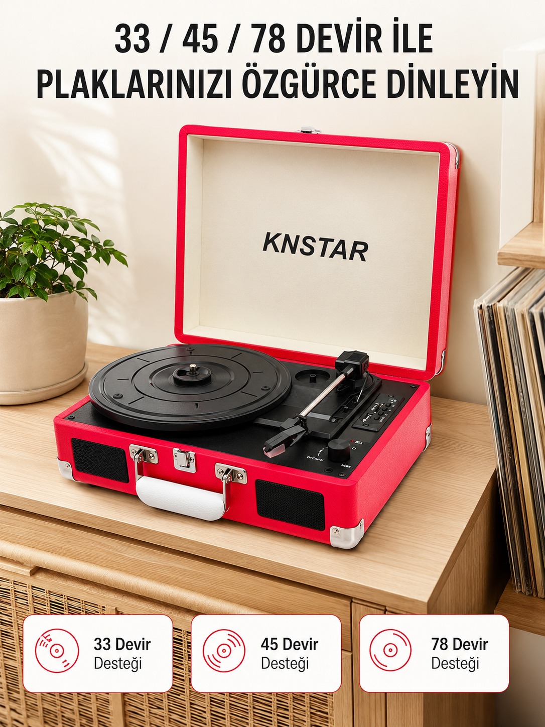 Bavul Tipi Plak Çalar 33 45 78 Devir Destekli Bluetooth Dahili Hoparlörlü Portatif Pikap - Bayi Depom Bavul Tipi Plak Çalar 33 45 78 Devir Destekli Bluetooth Dahili Hoparlörlü Portatif Pikap - Bayi Depom