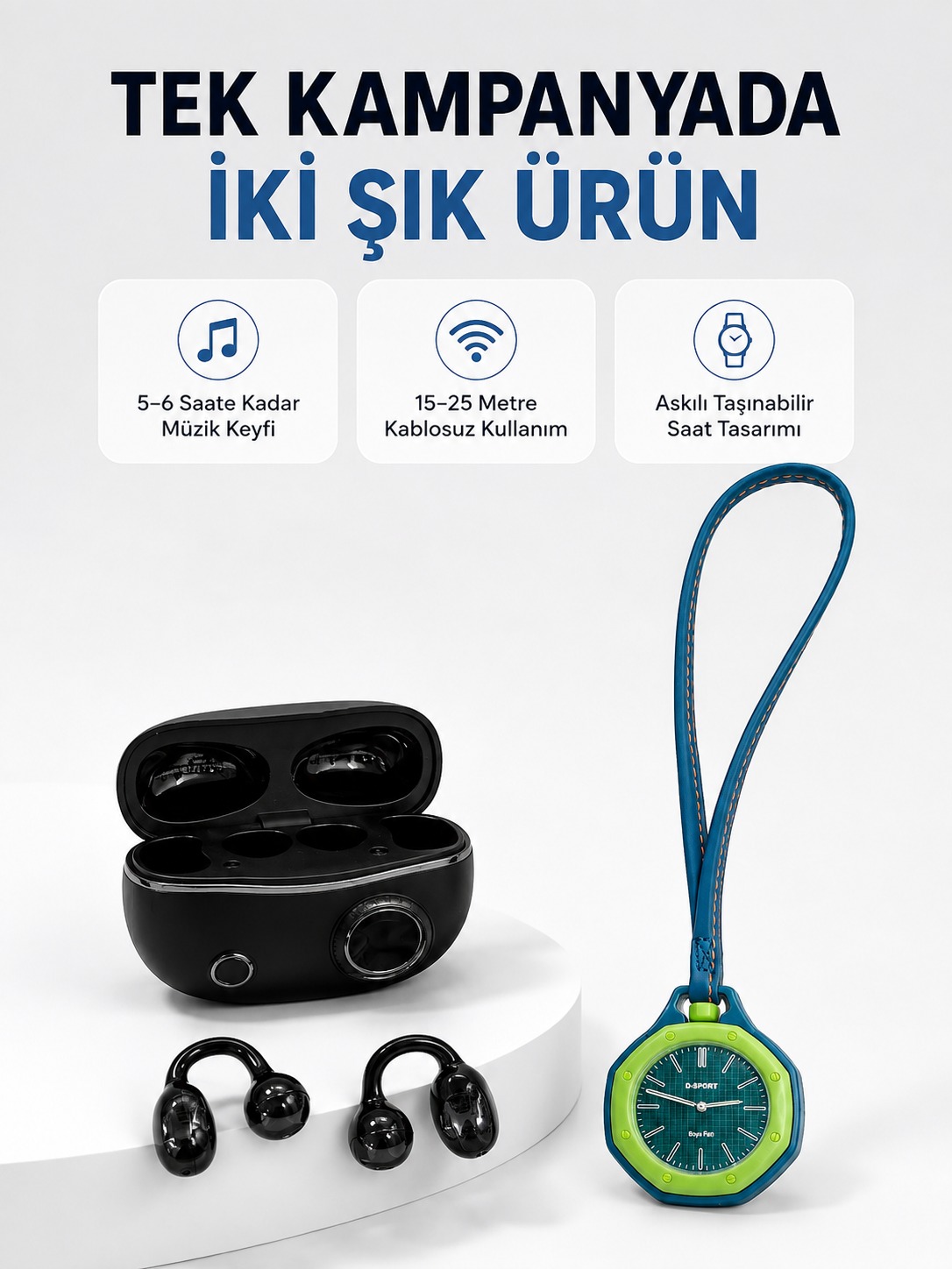 Yeşil Çanta Charm Saat ve Kablosuz Bluetooth Kulaklık İkili Kampanya Seti Günlük Kullanım - Bayi Depom Yeşil Çanta Charm Saat ve Kablosuz Bluetooth Kulaklık İkili Kampanya Seti Günlük Kullanım - Bayi Depom