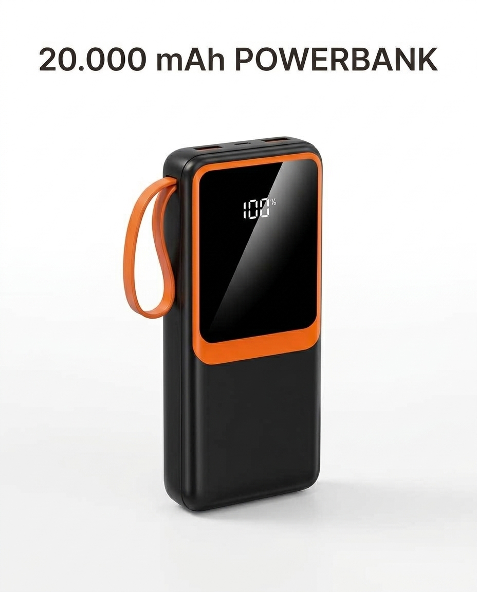 20000 mAh Yüksek Kapasiteli Powerbank - Bayi Depom
