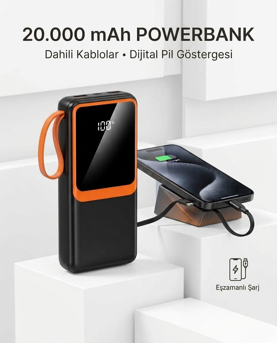 20000 mAh Yüksek Kapasiteli Powerbank - Bayi Depom 20000 mAh Yüksek Kapasiteli Powerbank - Bayi Depom