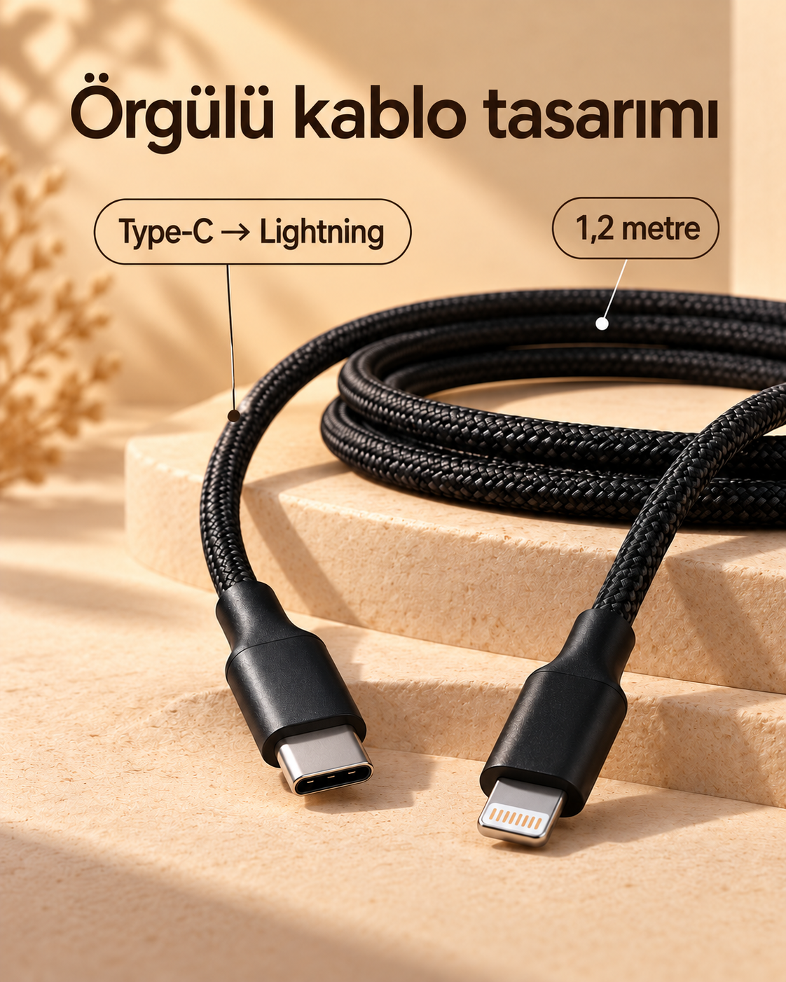 30W PD Hızlı Şarj Kablosu Type C Lightning LED Göstergeli - Bayi Depom 30W PD Hızlı Şarj Kablosu Type C Lightning LED Göstergeli - Bayi Depom