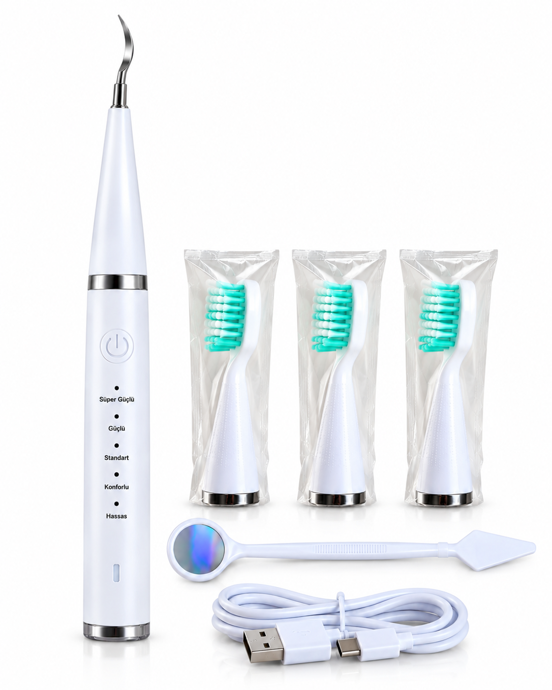 1. Taşınabilir Akıllı Diş Temizleme Cihazı Ayarlanabilir 5 Kademe Type C Şarjlı Sonic Temizleme - Bayi Depom 1. Taşınabilir Akıllı Diş Temizleme Cihazı Ayarlanabilir 5 Kademe Type C Şarjlı Sonic Temizleme - Bayi Depom