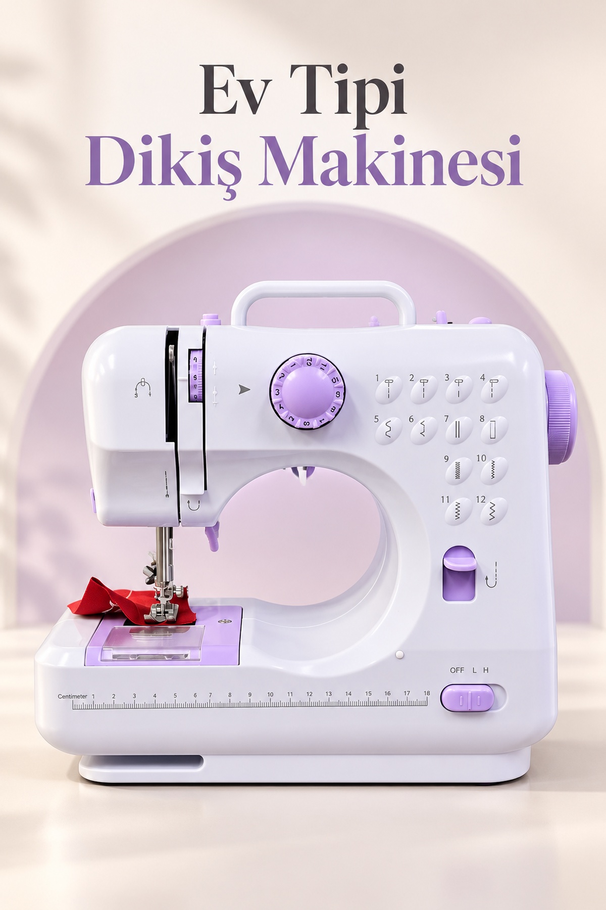 Ayak Pedallı Dikiş Makinesi Beyaz Lila Mini Tasarım - Bayi Depom Ayak Pedallı Dikiş Makinesi Beyaz Lila Mini Tasarım - Bayi Depom
