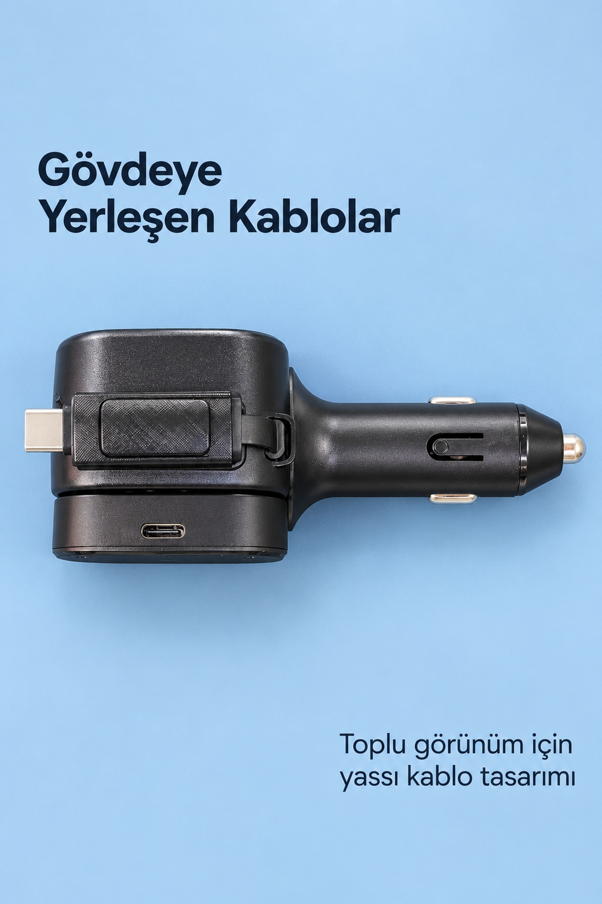 Uzayabilen Yassı Kablolu Çakmaklık Şarj Cihazı Type C ve Lightning - Bayi Depom Uzayabilen Yassı Kablolu Çakmaklık Şarj Cihazı Type C ve Lightning - Bayi Depom