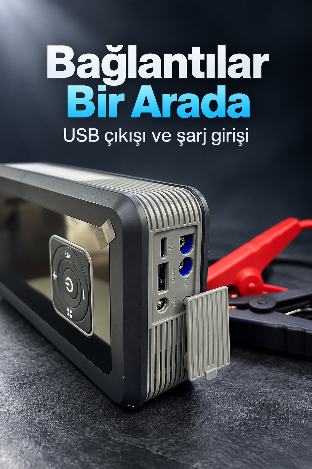 Araç İçin Lastik Şişirme Pompası ve LED Aydınlatmalı Akü Takviye Cihazı - Bayi Depom Araç İçin Lastik Şişirme Pompası ve LED Aydınlatmalı Akü Takviye Cihazı - Bayi Depom