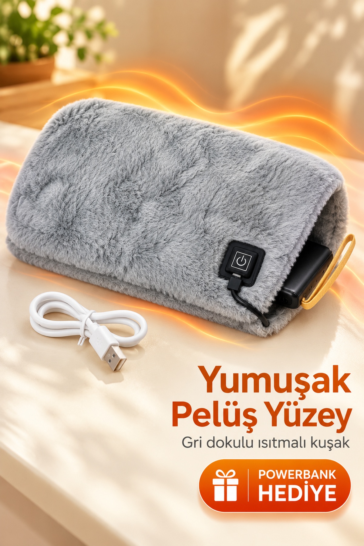 Powerbank Hediyeli Isıtmalı Bel ve Karın Kuşağı - Bayi Depom