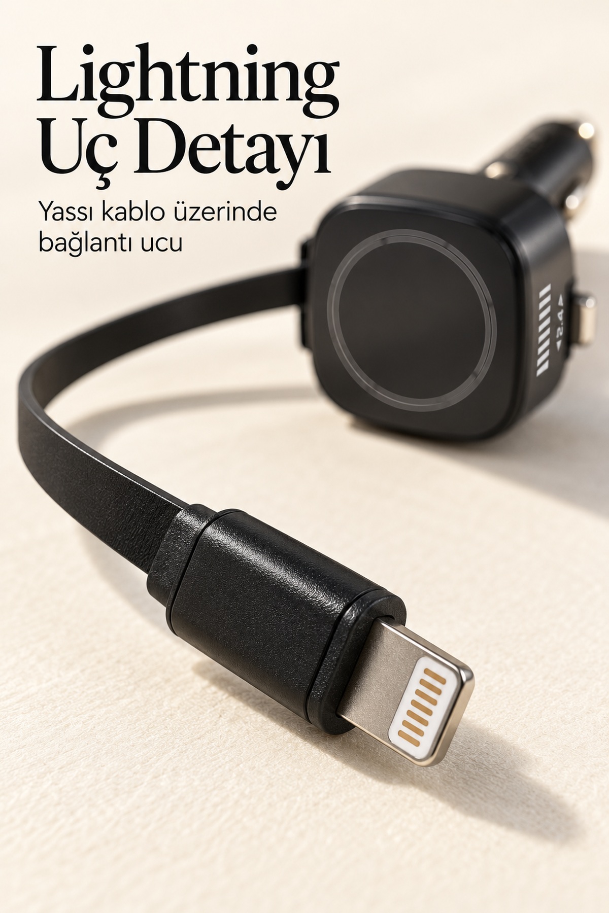 Makaralı Kablolu Araç İçi Hızlı Şarj Cihazı Type C ve Lightning - Bayi Depom Makaralı Kablolu Araç İçi Hızlı Şarj Cihazı Type C ve Lightning - Bayi Depom