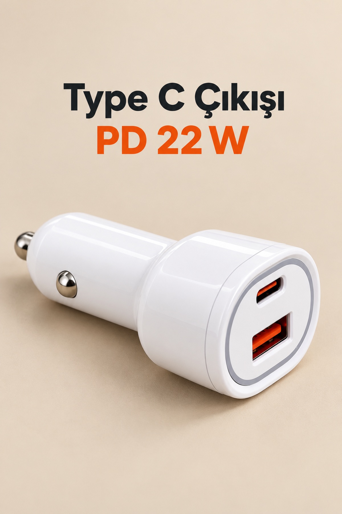 PD 22W Type C Çıkışlı Araç Şarj Cihazı - Bayi Depom