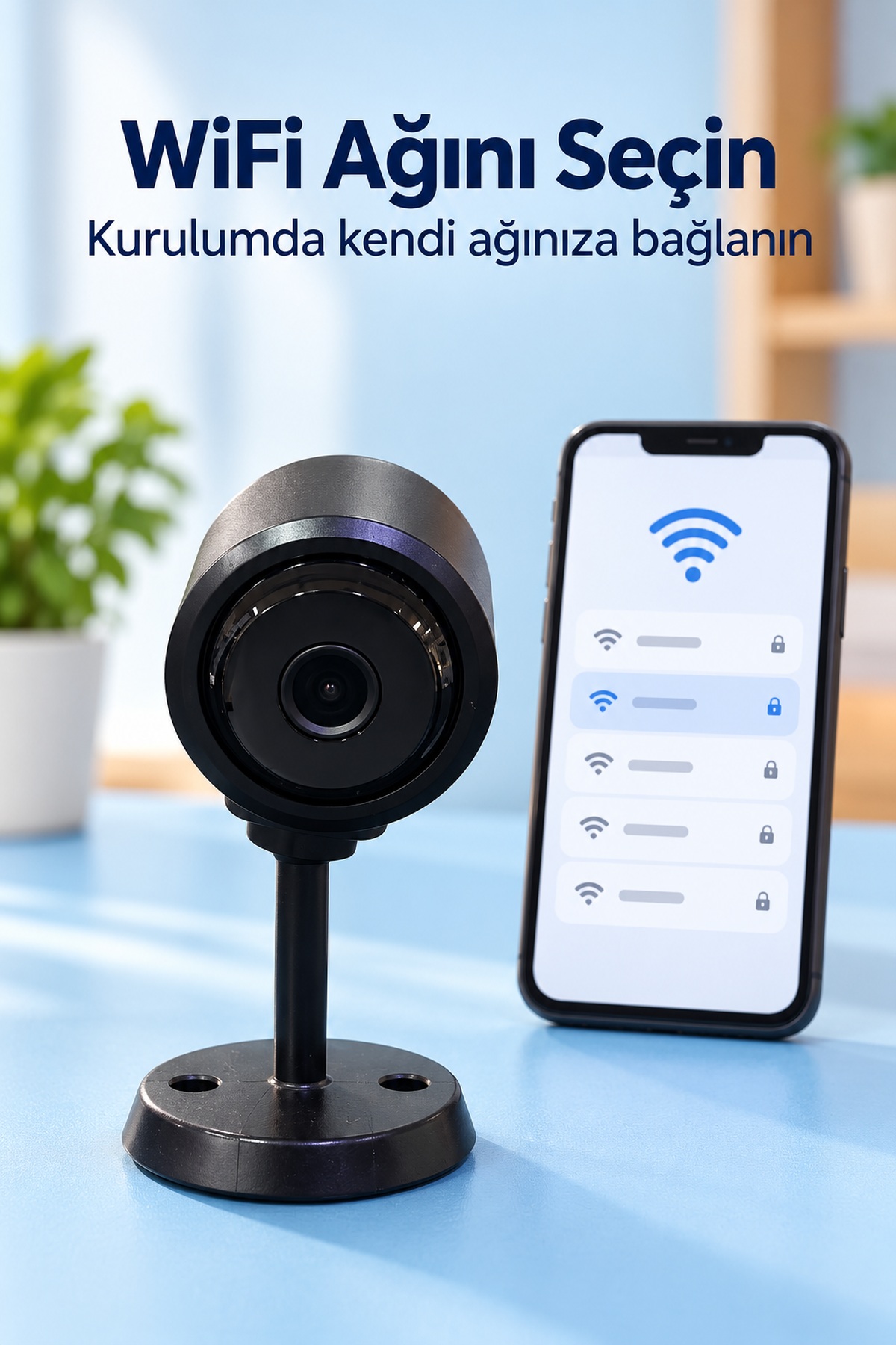 Telefon Bağlantılı WiFi Güvenlik Kamerası - Bayi Depom Telefon Bağlantılı WiFi Güvenlik Kamerası - Bayi Depom