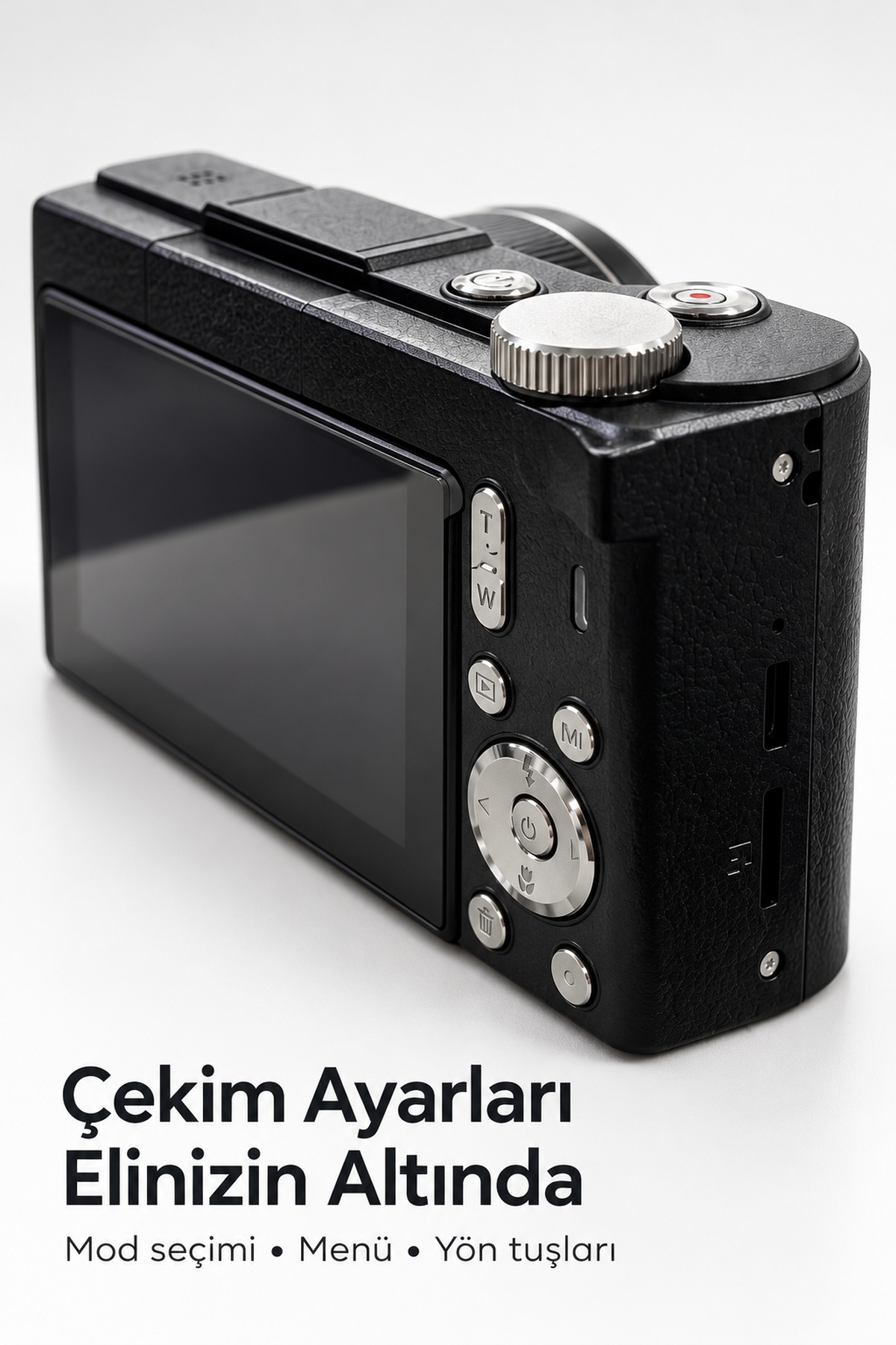 Seyahat ve Günlük Çekimler İçin Katlanabilir Ekranlı Dijital Kamera - Bayi Depom Seyahat ve Günlük Çekimler İçin Katlanabilir Ekranlı Dijital Kamera - Bayi Depom