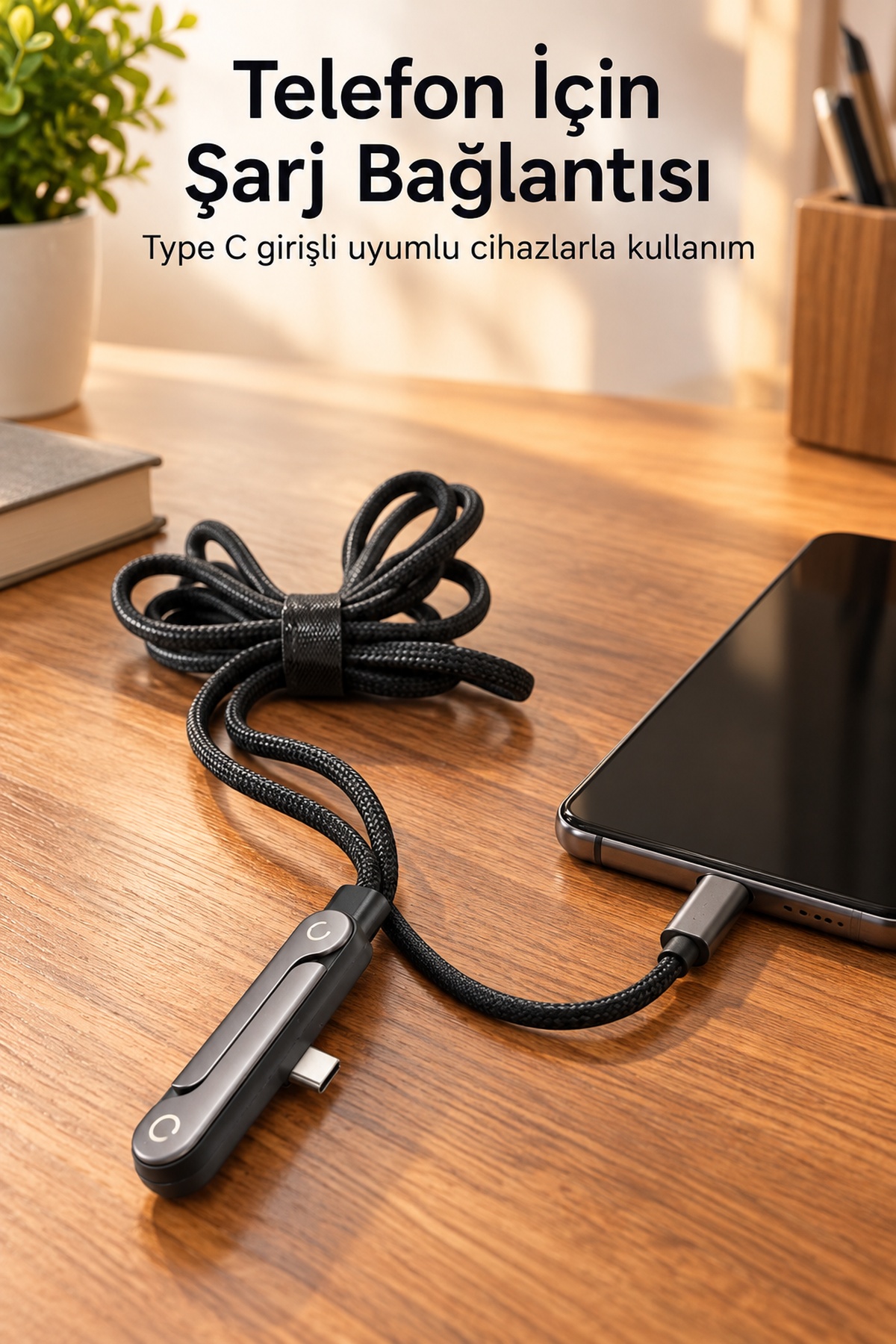 Örgü Şarj Kablosu Entegre Katlanabilir Telefon Destekli - Bayi Depom Örgü Şarj Kablosu Entegre Katlanabilir Telefon Destekli - Bayi Depom