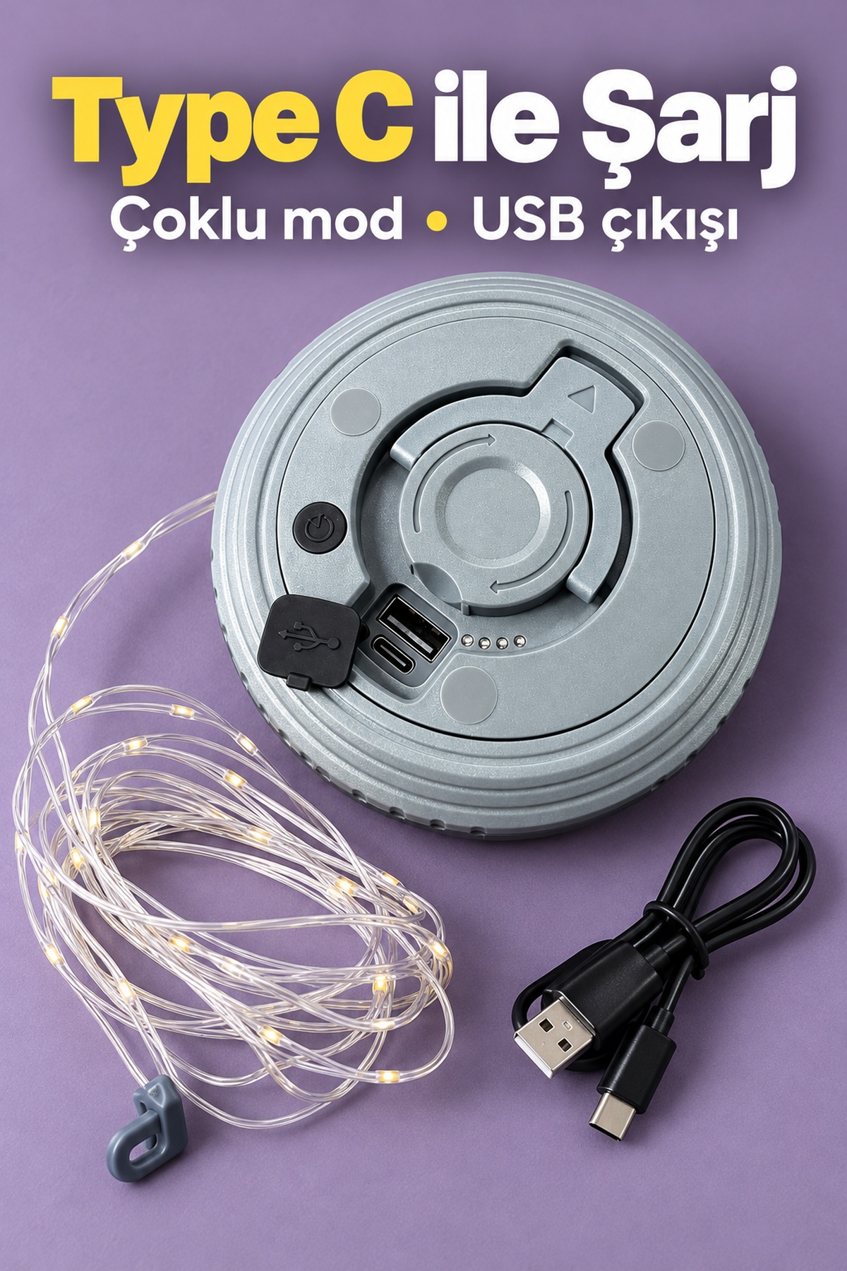 LED Şeritli Kamp Işığı Type C Şarj Girişli - Bayi Depom LED Şeritli Kamp Işığı Type C Şarj Girişli - Bayi Depom