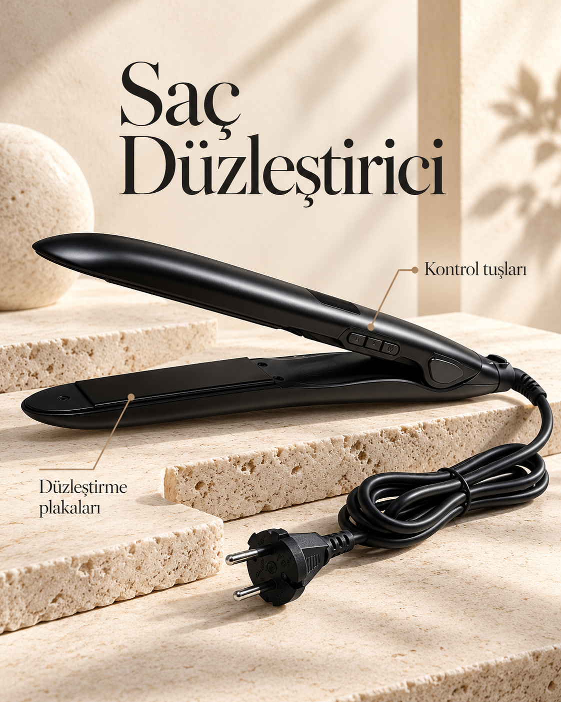 Seramik Plakalı 110–240 V LCD Ekranlı Saç Şekillendirici - Bayi Depom Seramik Plakalı 110–240 V LCD Ekranlı Saç Şekillendirici - Bayi Depom