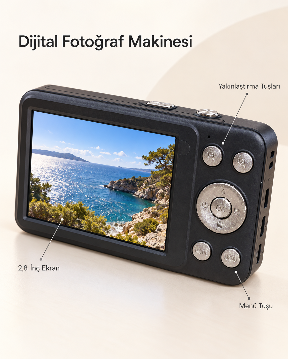 64 GB’a Kadar Hafıza Kartı Destekli Siyah Dijital Fotoğraf Makinesi - Bayi Depom 64 GB’a Kadar Hafıza Kartı Destekli Siyah Dijital Fotoğraf Makinesi - Bayi Depom