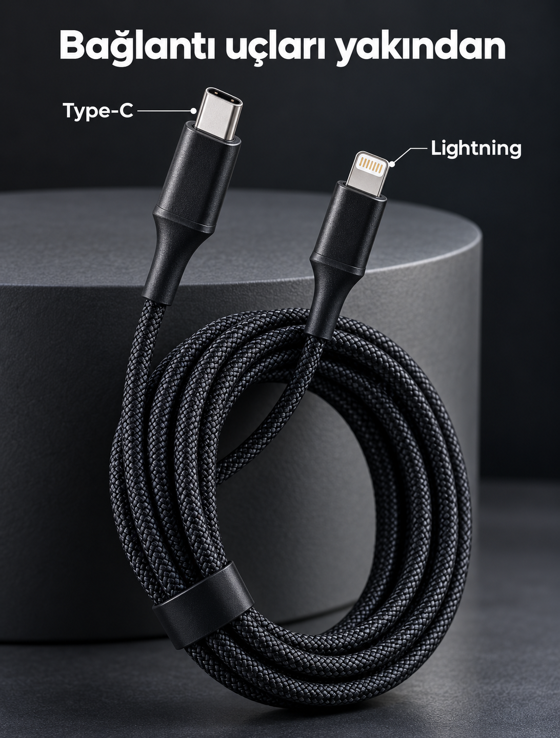 30W PD Hızlı Şarj Kablosu Type C Lightning LED Göstergeli - Bayi Depom 30W PD Hızlı Şarj Kablosu Type C Lightning LED Göstergeli - Bayi Depom