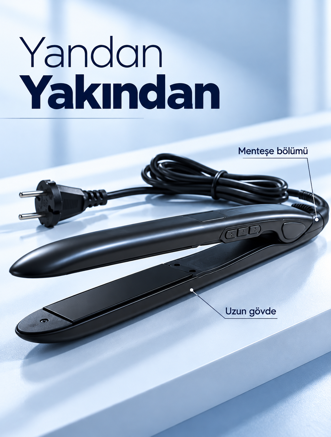 Seramik Plakalı 110–240 V LCD Ekranlı Saç Şekillendirici - Bayi Depom